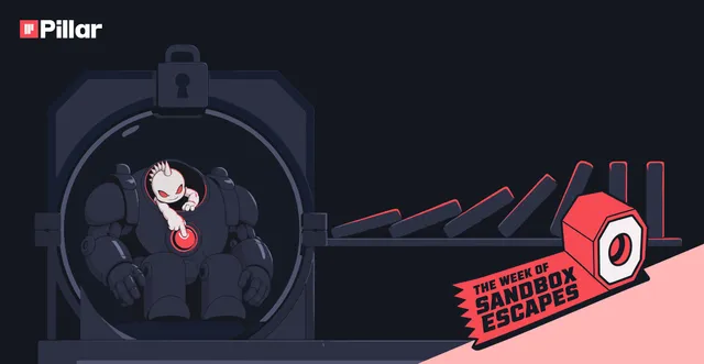 Pillar Security 的 The Week of Sandbox Escapes 专题图,展示 AI 编码工具沙箱逃逸示意