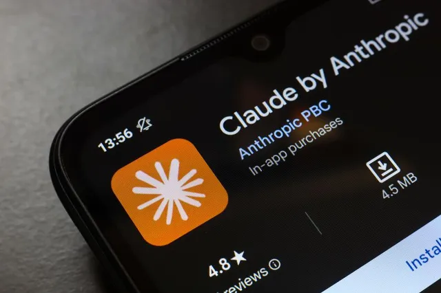 Claude by Anthropic app logo on smartphone screen