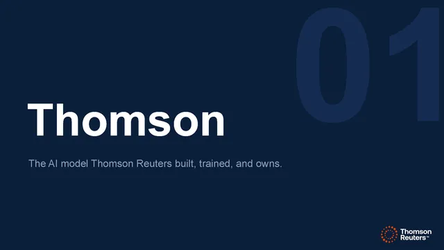 汤森路透发布自研法律大模型 Thomson 的新闻配图